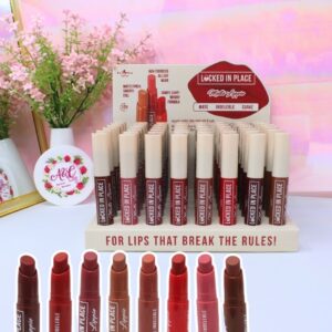 Display Locked in Place Matte Lippies