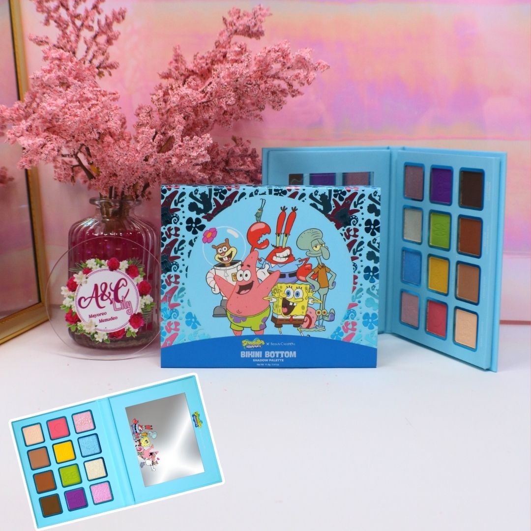 Bob Esponja x Beauty Creations Paleta de Sombras Bikini Bottom
