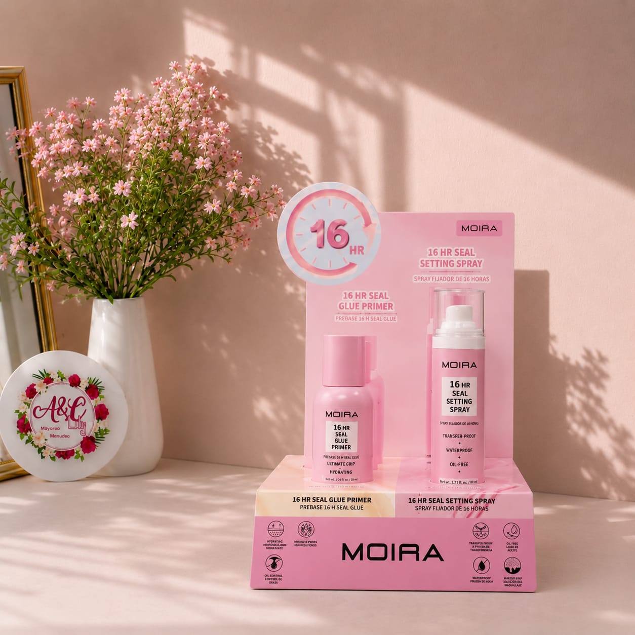16HR Seal Glue Primer y Setting Spray